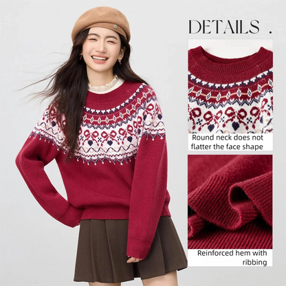 Fair-Isle Crew-Neck Sweater