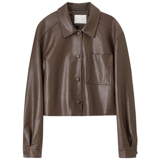 Collared Cropped Jacket