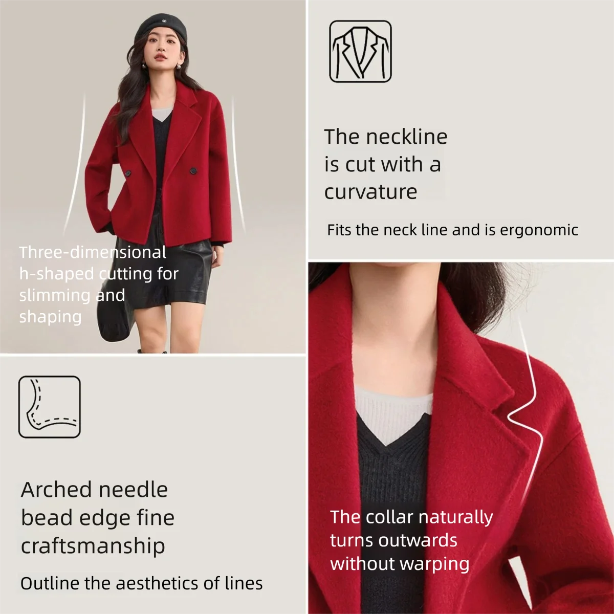 Double-Breasted Short Coat