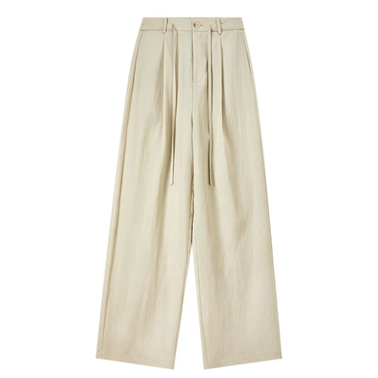 Pleated Wide-Leg Pants