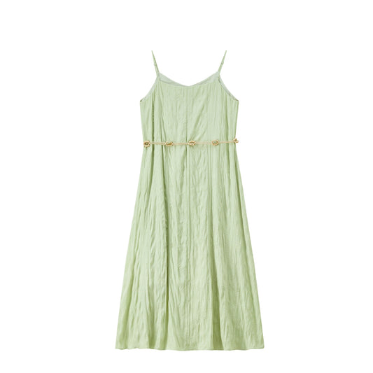Crinkled Slip Dress