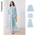 Blue Skirt Sets