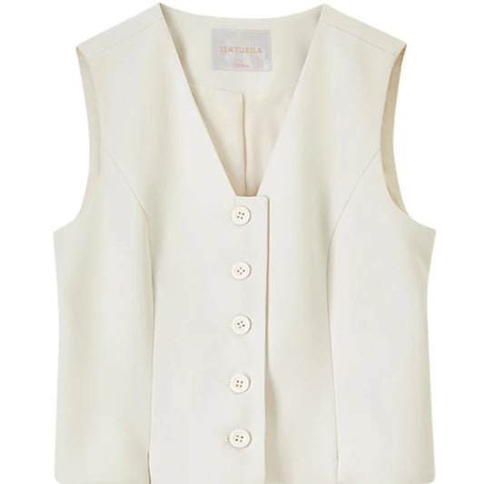 V-Neck Button-Front Vest