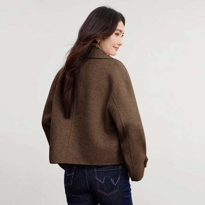 Double-Breasted Cropped Coat