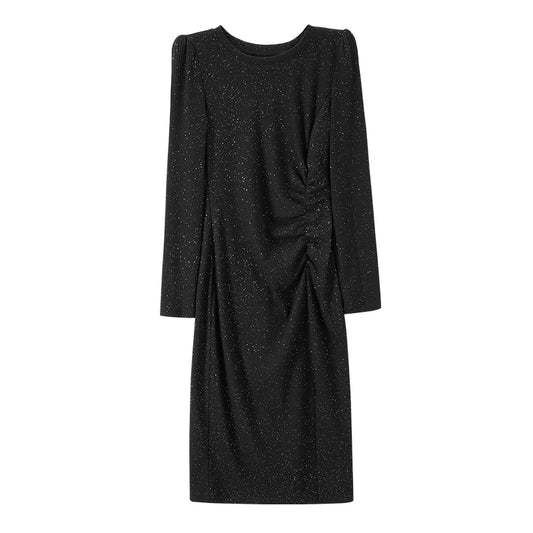 Ruched Split-Hem Dress