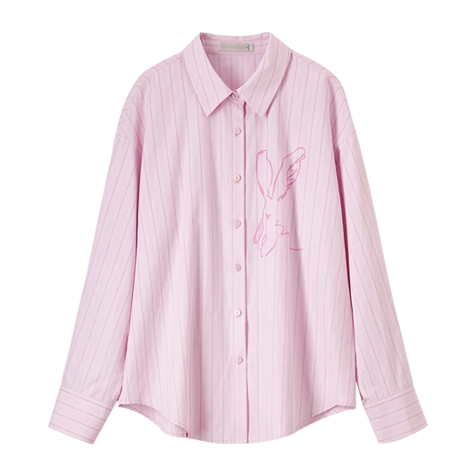 Graphic-Detail Striped Shirt