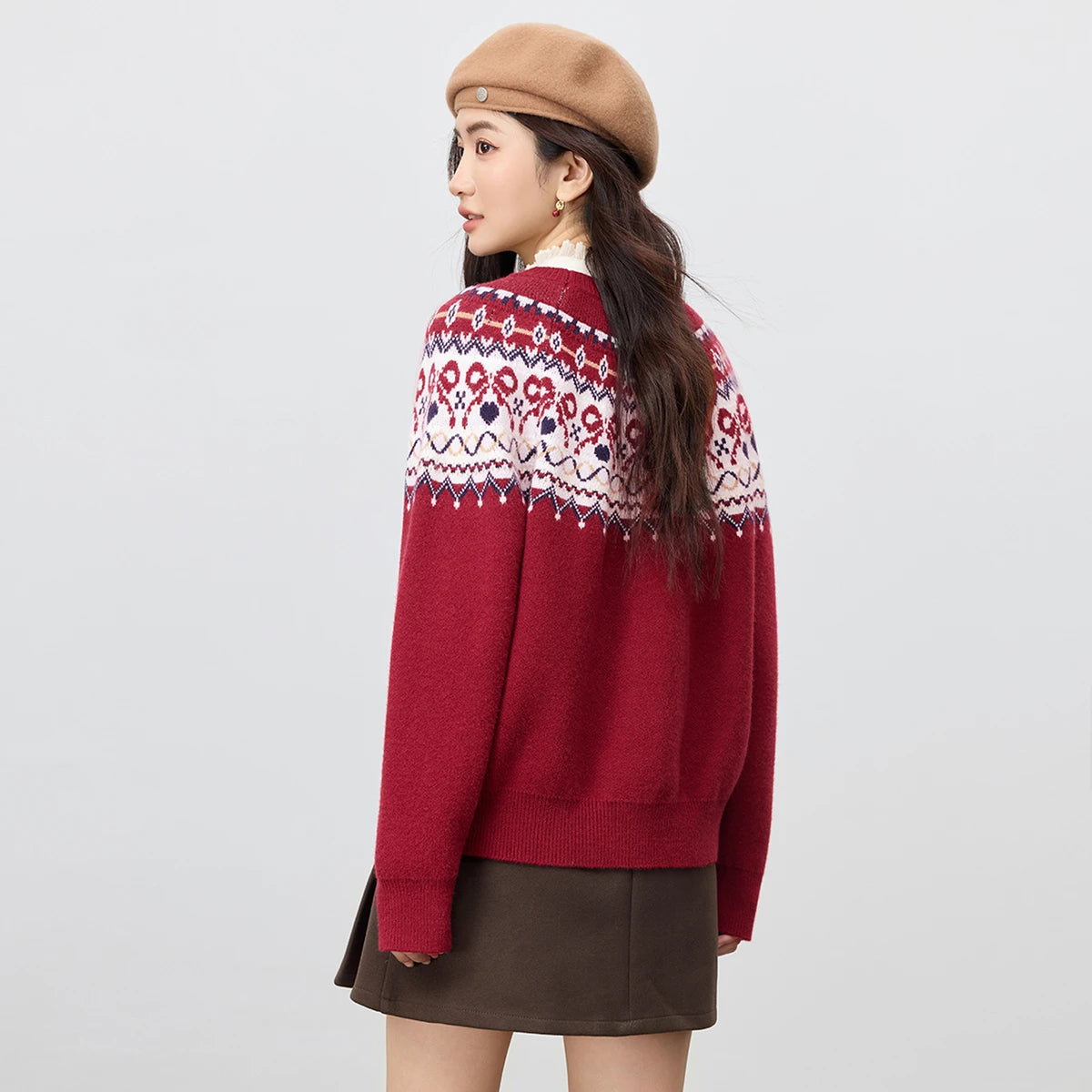 Fair-Isle Crew-Neck Sweater