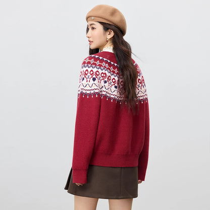 Fair-Isle Crew-Neck Sweater