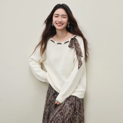 Boat-Neck Relaxed Sweater