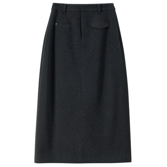 Back-Slit Midi Skirt