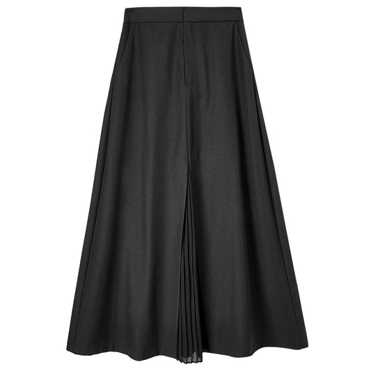 Pleat-Panel Midi Skirt