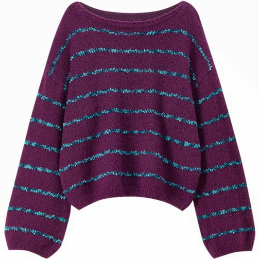 Striped Drop-Shoulder Sweater