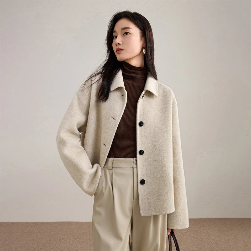 Collared Button-Front Jacket