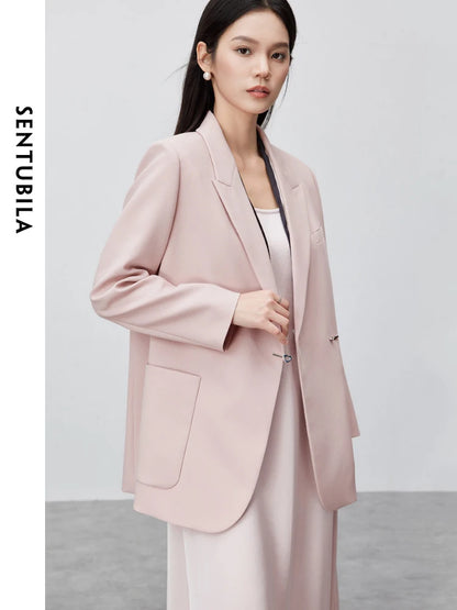 Patch-Pocket Relaxed Blazer