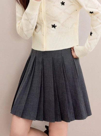 Pleated Mini Skirt