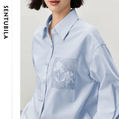 Back-Pleat Long-Sleeve Shirt