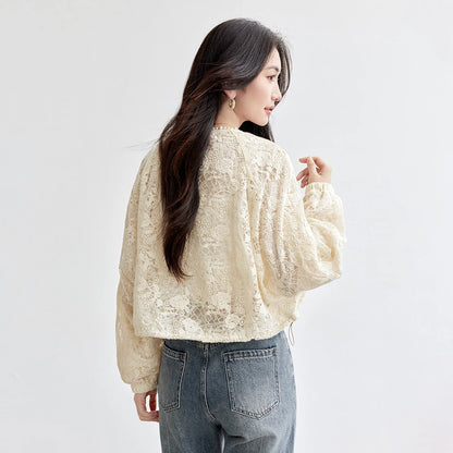 Floral Lace Cropped Jacket