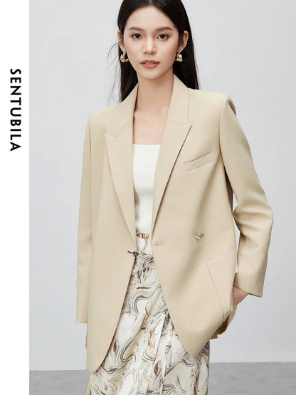 Patch-Pocket Relaxed Blazer
