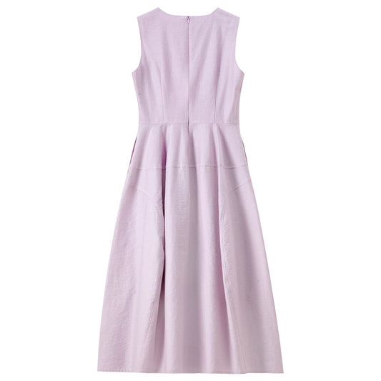 Sleeveless Pleated Midi Dress