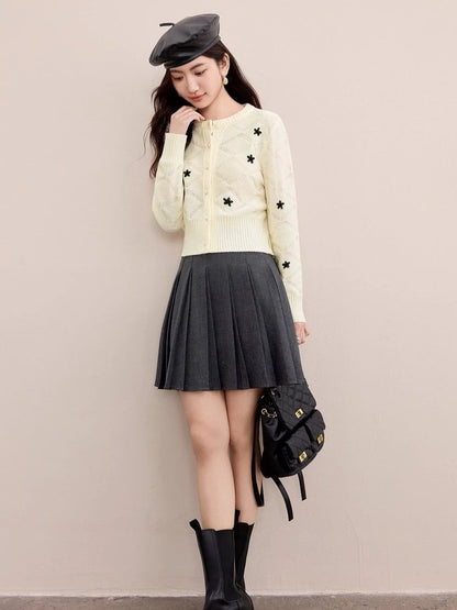 Pleated Mini Skirt