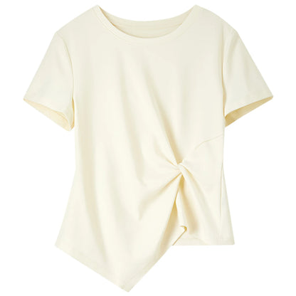 Twist-Front Asymmetric Tee