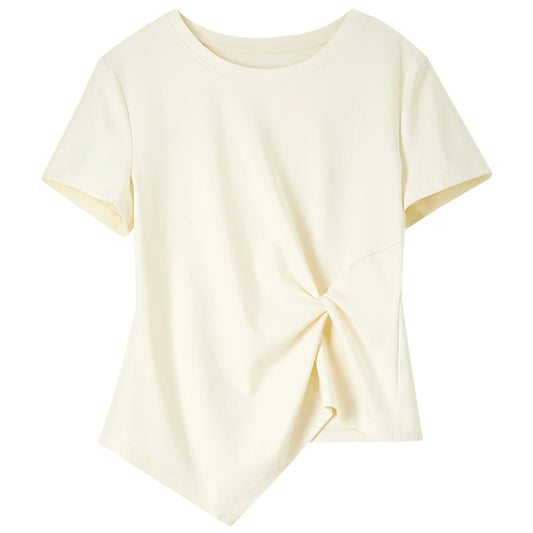 Twist-Front Asymmetric Tee
