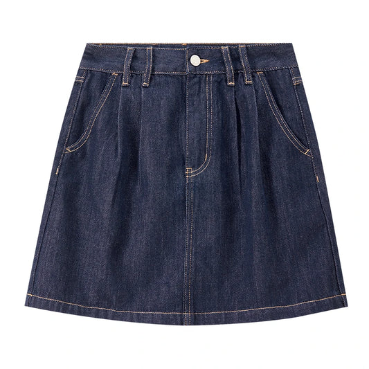 Contrast-Stitch Mini Skirt