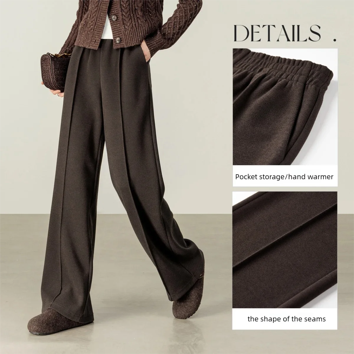 Elastic-Waist Wide-Leg Pants