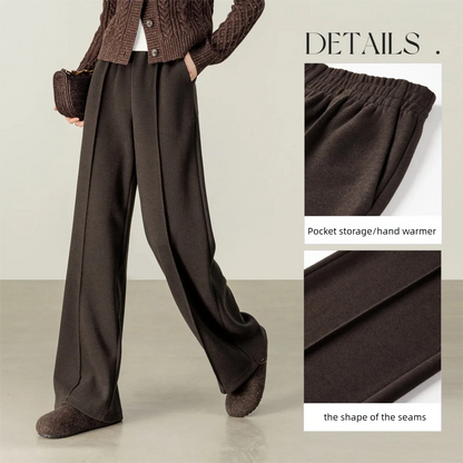 Elastic-Waist Wide-Leg Pants