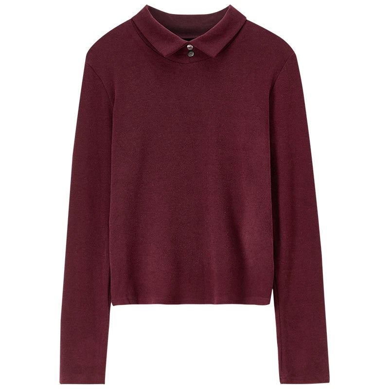 Long-Sleeve Polo Top