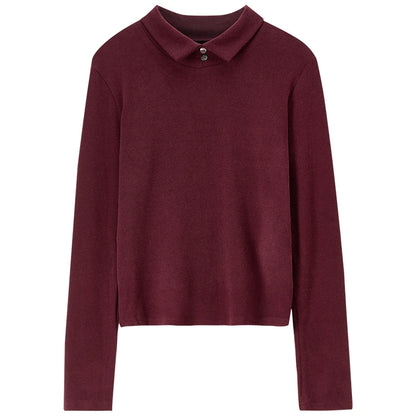 Long-Sleeve Polo Top