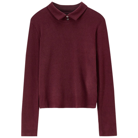 Long-Sleeve Polo Top