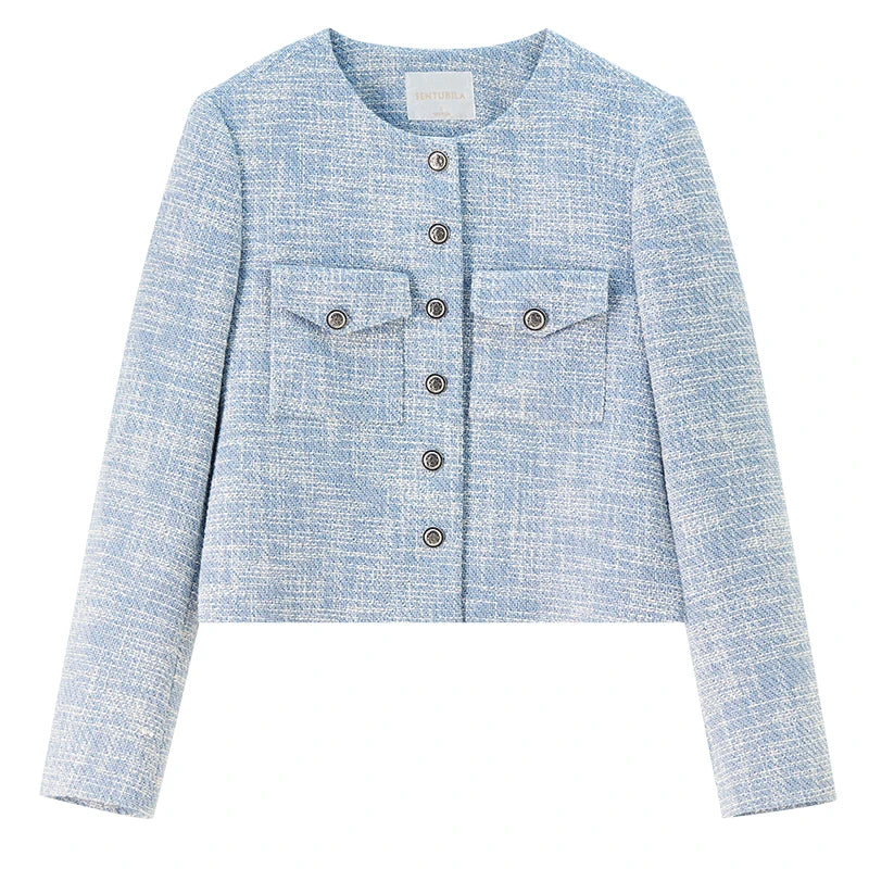 Textured Button-Front Jacket