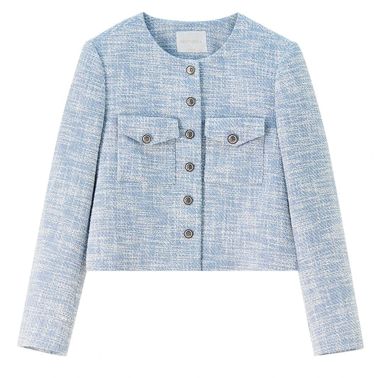 Textured Button-Front Jacket