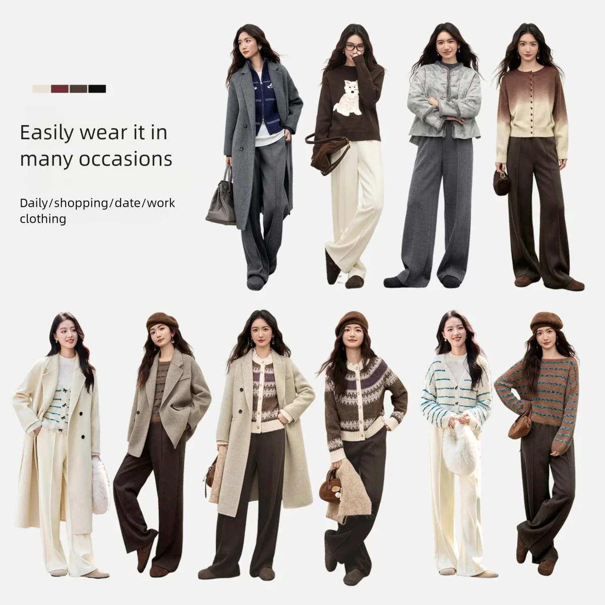 Elastic-Waist Wide-Leg Pants