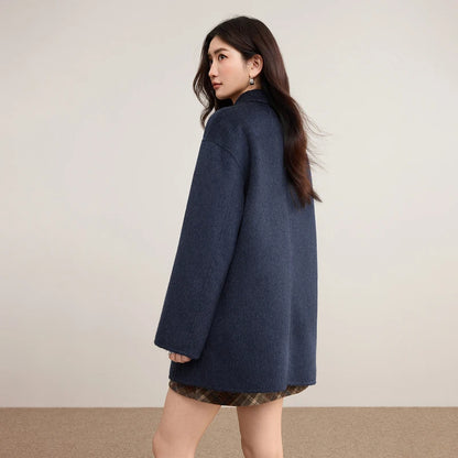Collared Button-Front Coat