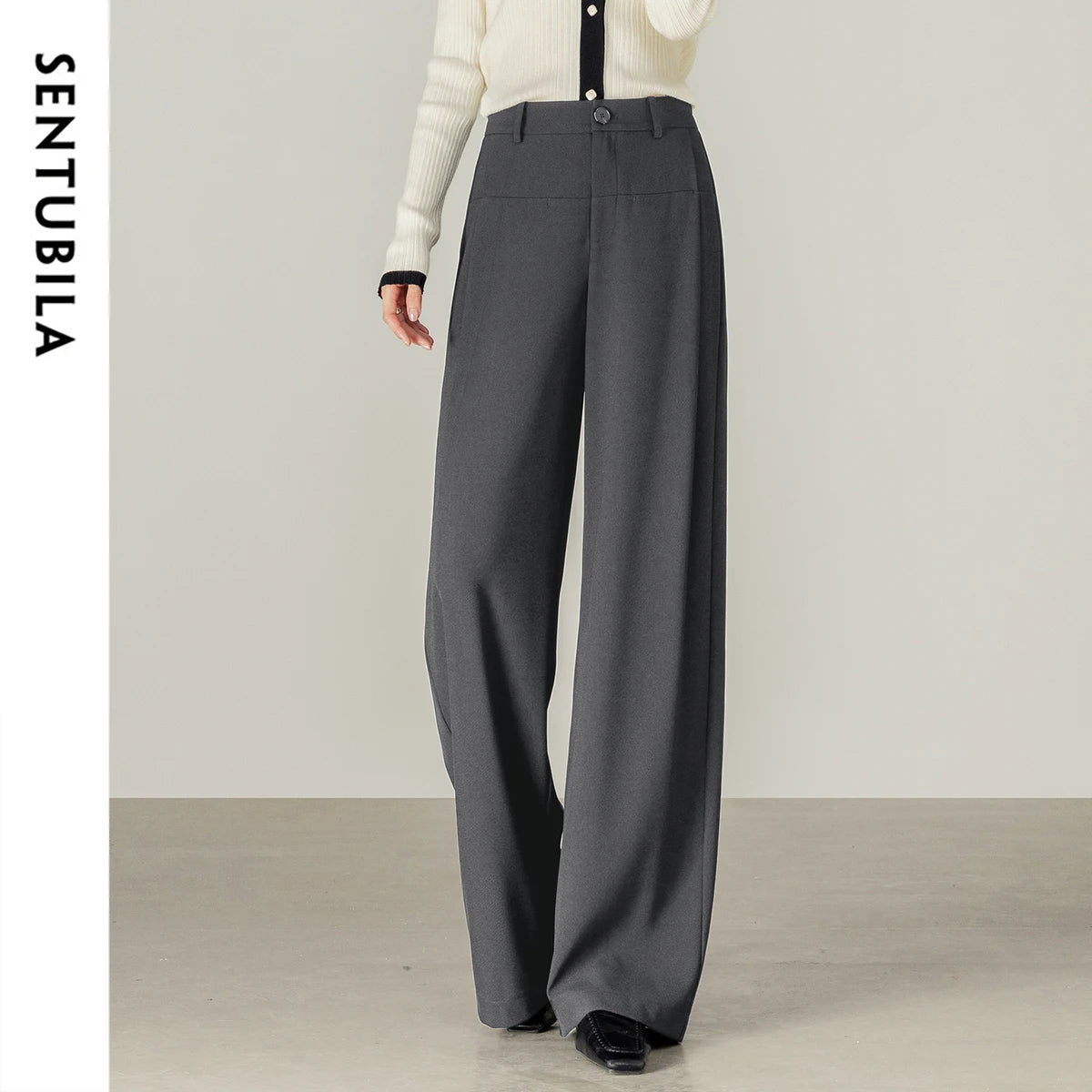 Pleated Wide-Leg Pants