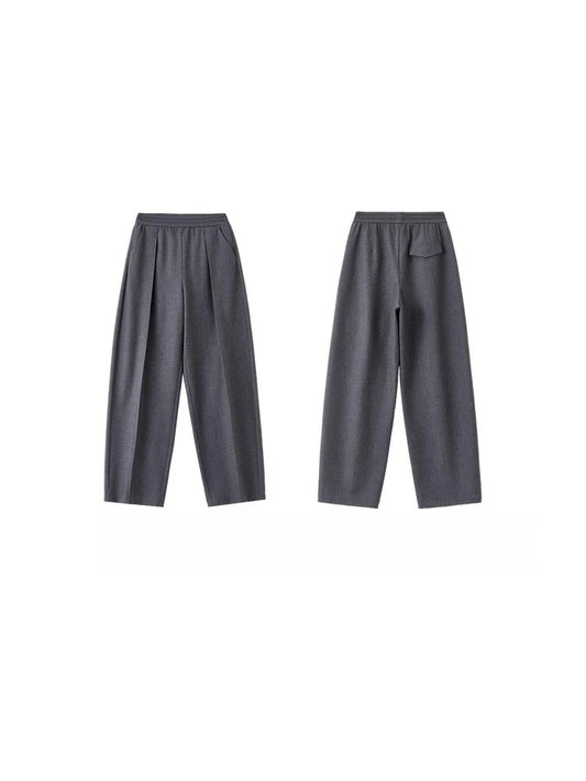 Elastic-Waist Wide-Leg Pants