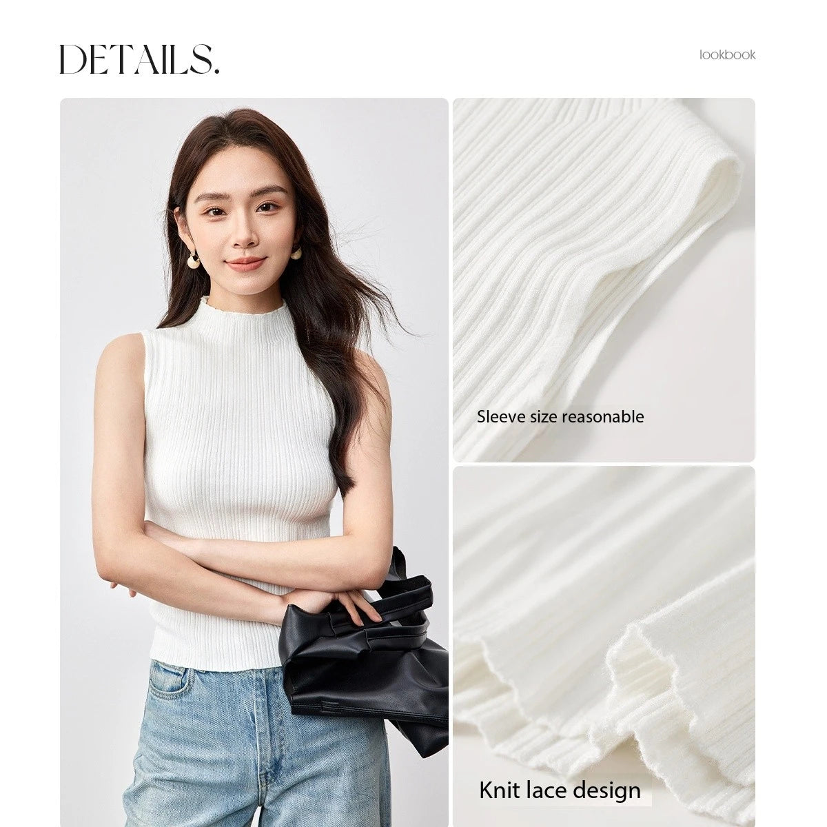 Ribbed Mock-Neck Tank Top