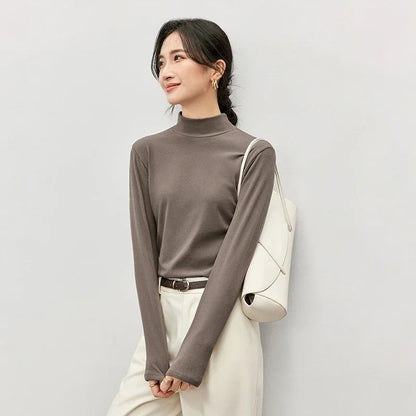 Mock-Neck Long-Sleeve Top