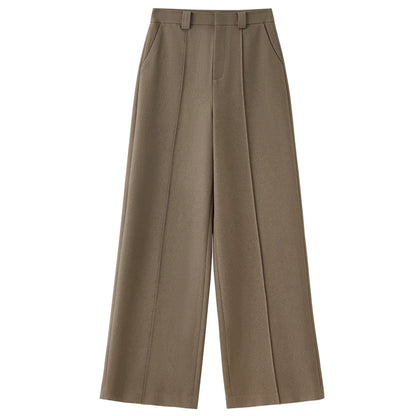 Center-Seam Straight-Leg Pants