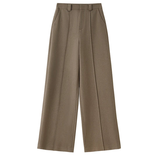 Center-Seam Straight-Leg Pants