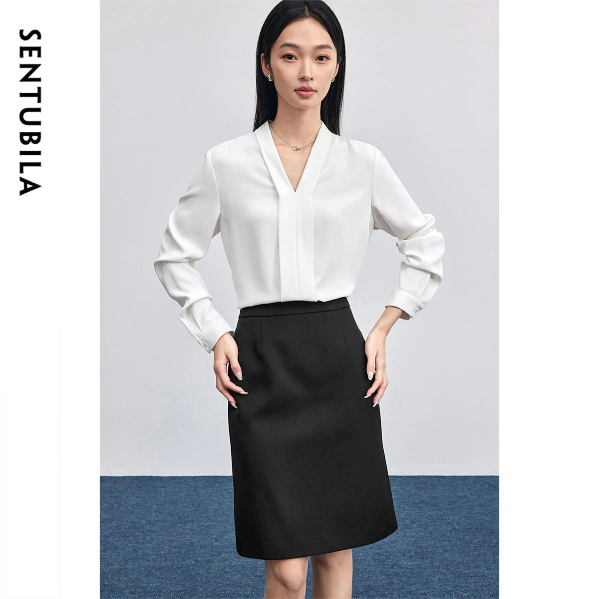 Straight Knee-Length Skirt