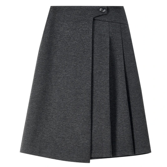 Asymmetric Pleated Skirt
