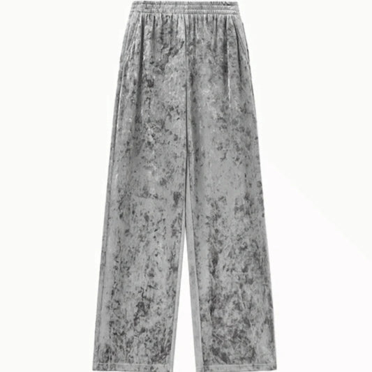 Textured Wide-Leg Pants