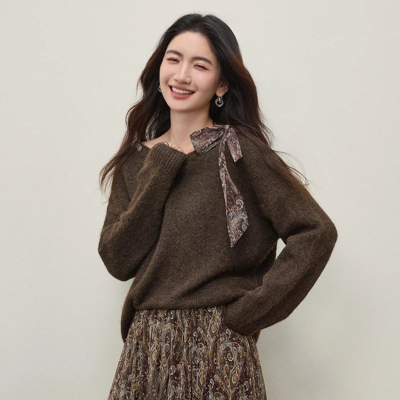 Boat-Neck Relaxed Sweater