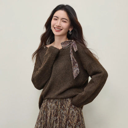 Boat-Neck Relaxed Sweater