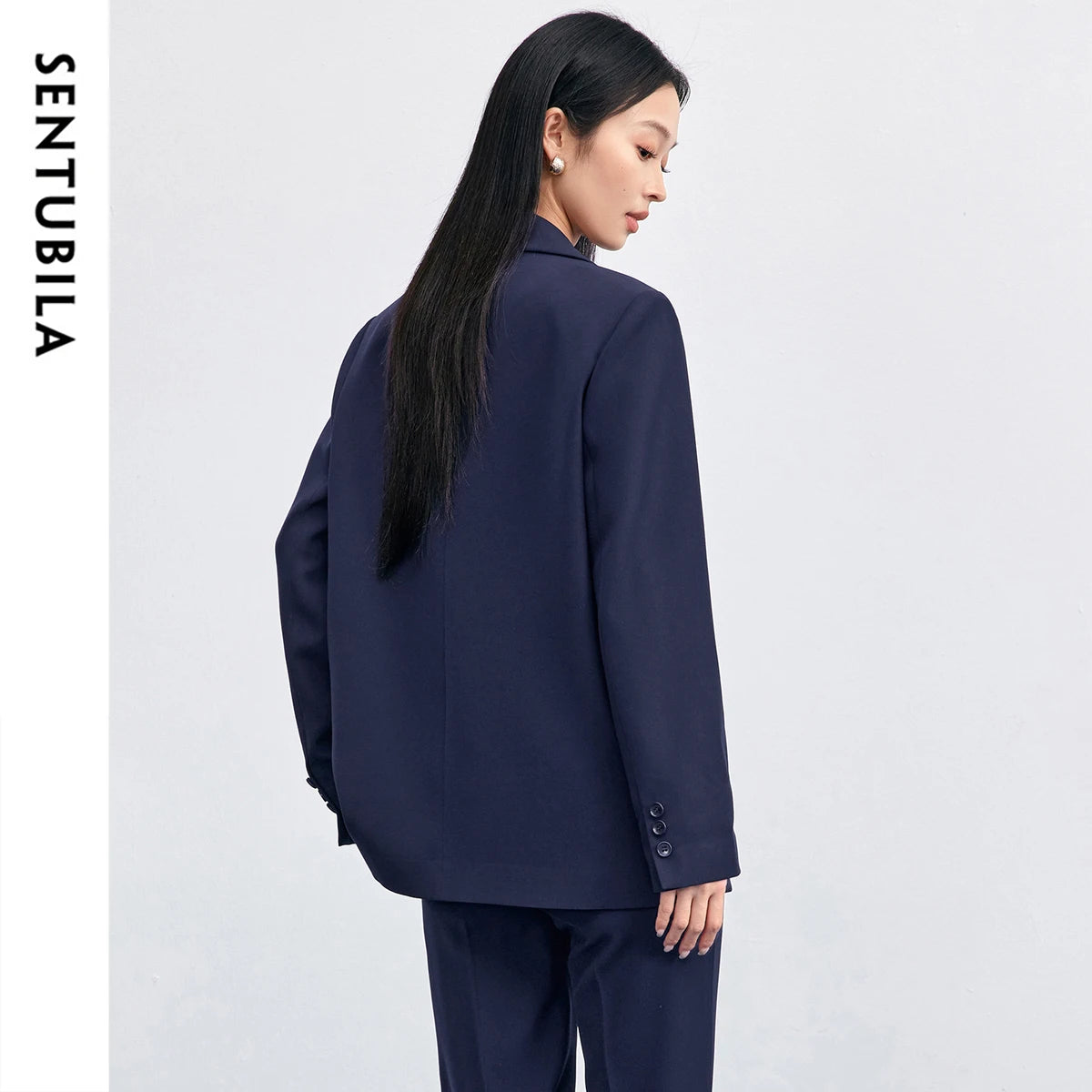 Two-Button Notched-Lapel Blazer