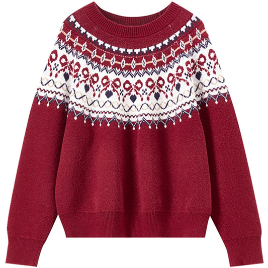 Fair-Isle Crew-Neck Sweater
