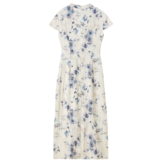 Floral Side-Slit Midi Dress